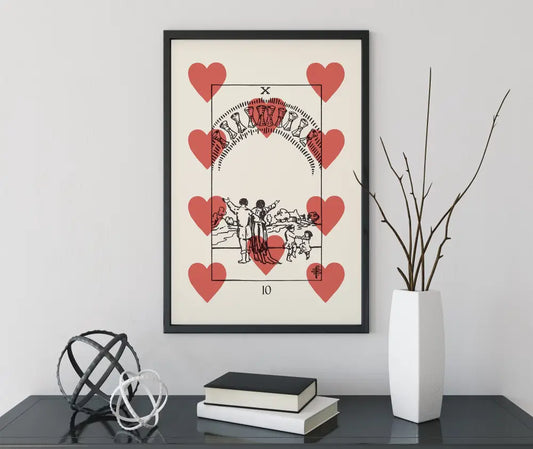 Ten Of Cups Tarot Card Print Unframed Poster No Frame Artwork for Home Decor Wall Art Ideal Gift by My Store