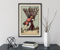 Ten Of Wands Tarot Card Print No Frame Poster Customizable Wall Art For Tarot Lovers by My Store