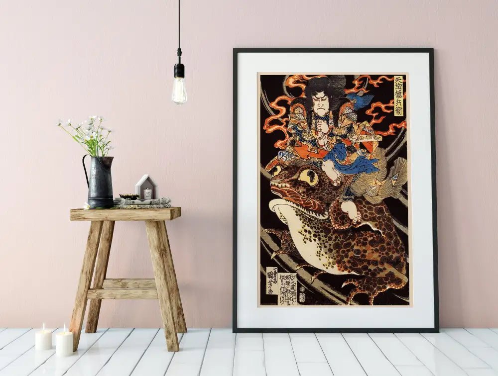 Tenjiku Tokubei Toad Of Fire Ukiyoe Print By Utagawa Kuniyoshi No Frame Museum Grade Poster by My Store