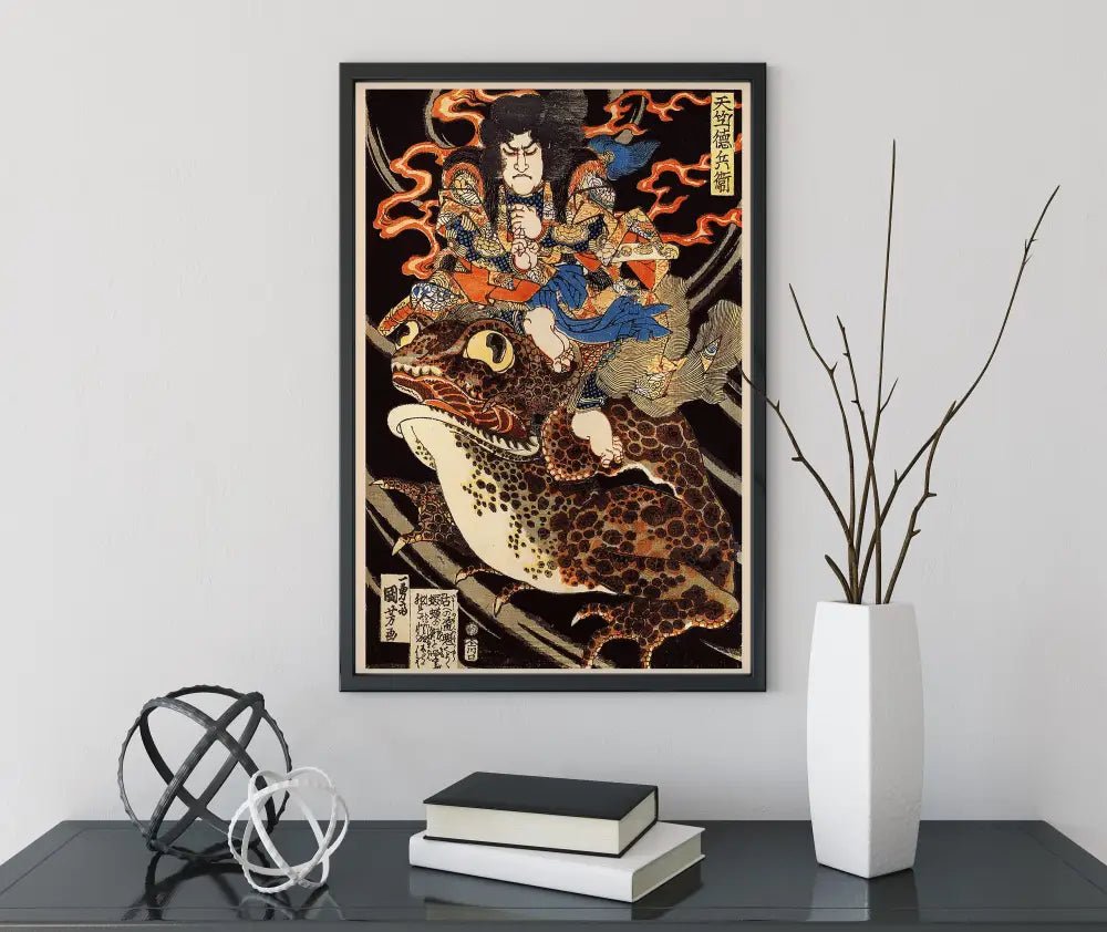 Tenjiku Tokubei Toad Of Fire Ukiyoe Print By Utagawa Kuniyoshi No Frame Museum Grade Poster by My Store