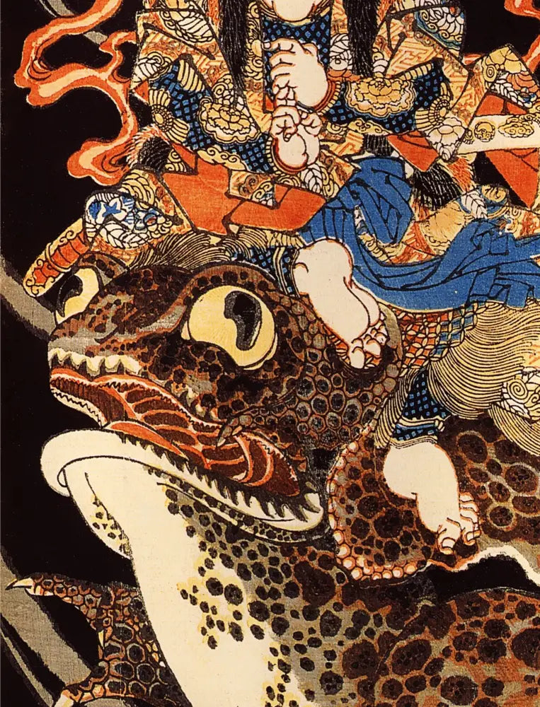 Tenjiku Tokubei Toad Of Fire Ukiyoe Print By Utagawa Kuniyoshi No Frame Museum Grade Poster by My Store