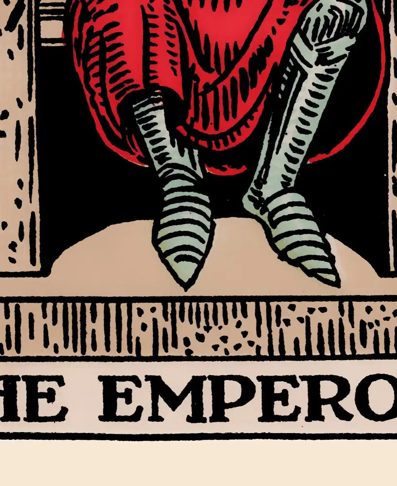 The Black Emperor Tarot Card Print No Frame Poster For Esoteric Tarot Art Collectors by My Store