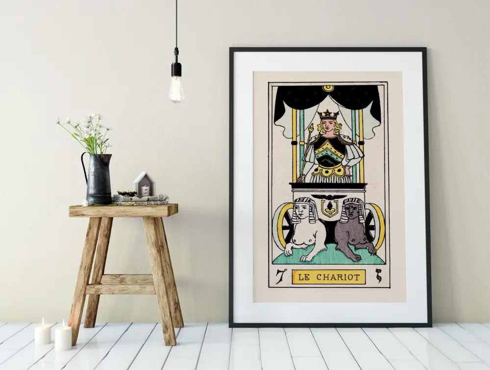 The Chariot Tarot Card Print By Oswald Wirth Fine Art Poster For Tarot Enthusiasts No Frame by My Store