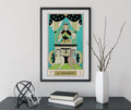 The Chariot Tarot Card Print Oswald Wirth Inspired Design From Green Menagerie Tarot Artwork by My Store
