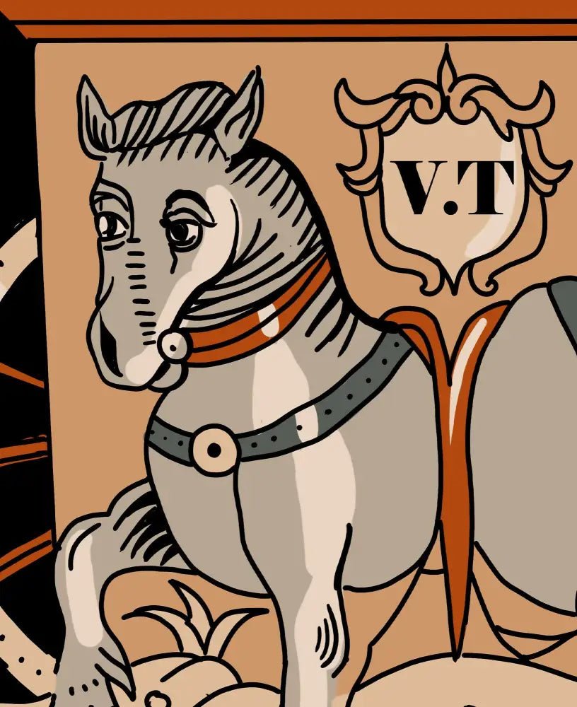 The Chariot Tarot De Marseille Card Print No Frame Poster by My Store