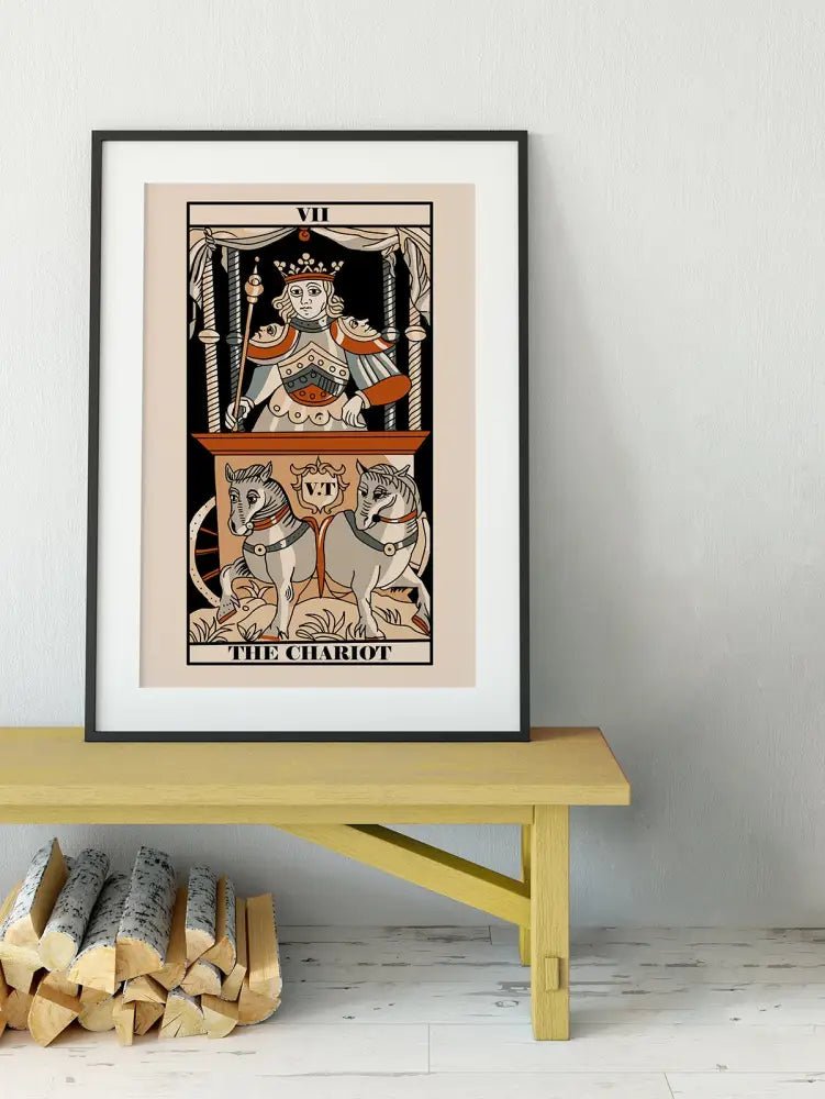 The Chariot Tarot De Marseille Card Print No Frame Poster by My Store
