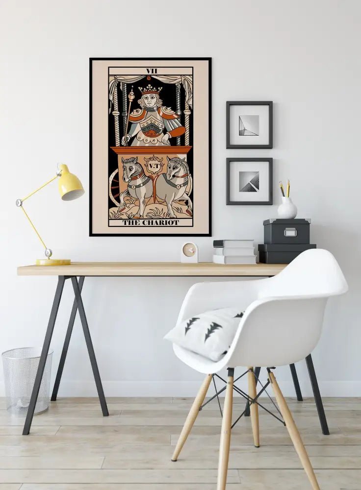 The Chariot Tarot De Marseille Card Print No Frame Poster by My Store