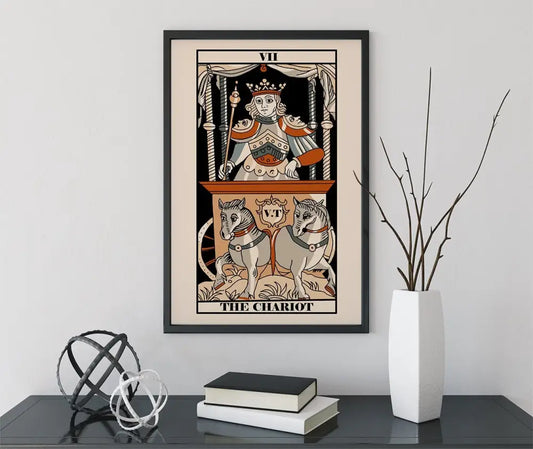 The Chariot Tarot De Marseille Card Print No Frame Poster by My Store