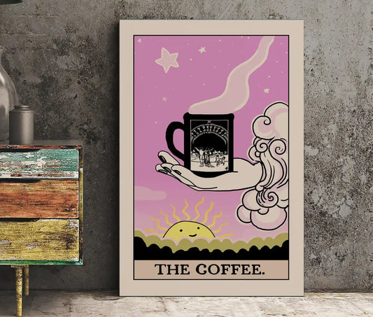 The Coffee Tarot Card Poster No Frame Unique Card Print by My Store