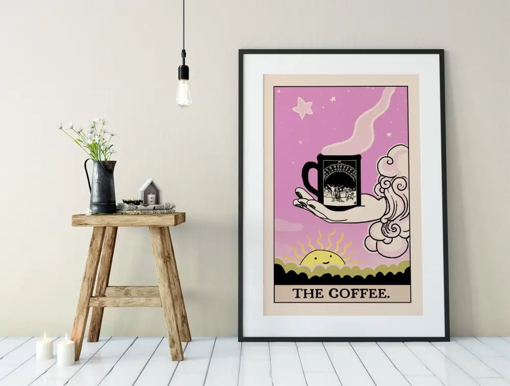 The Coffee Tarot Card Poster No Frame Unique Card Print by My Store