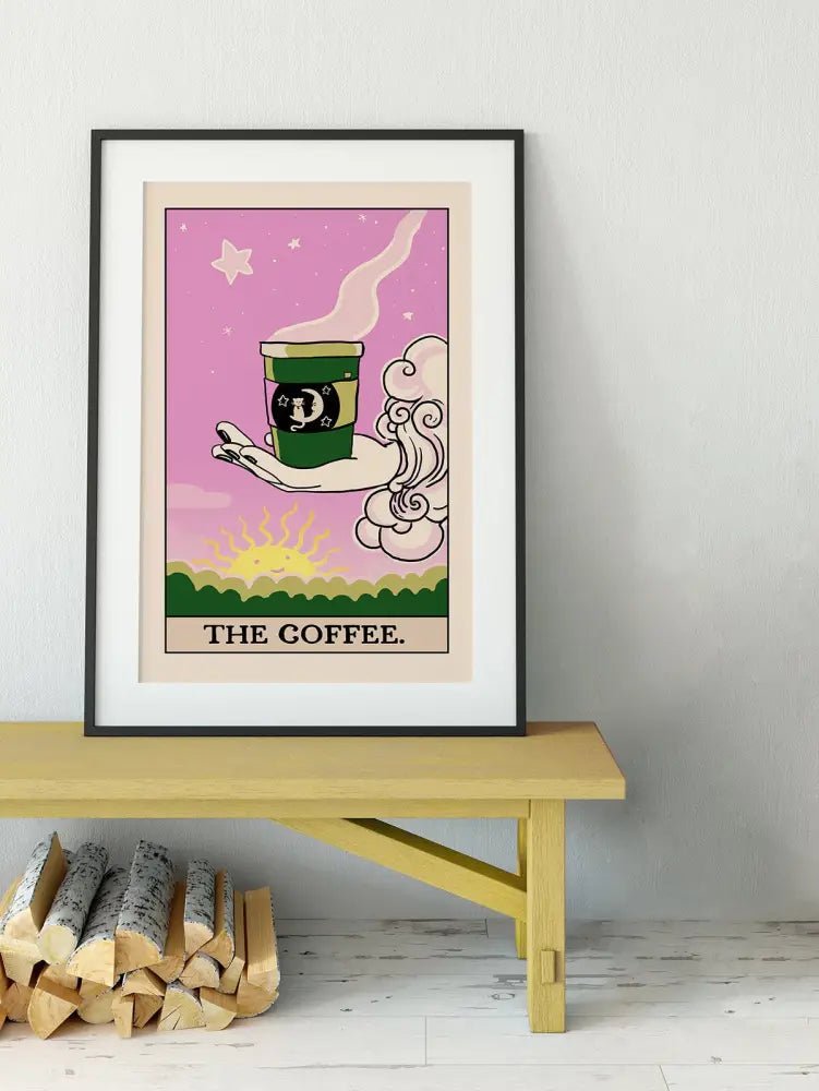 The Coffee Tarot Card Print No Frame Coffee Card Poster Art For Mystic Lovers Edition by My Store