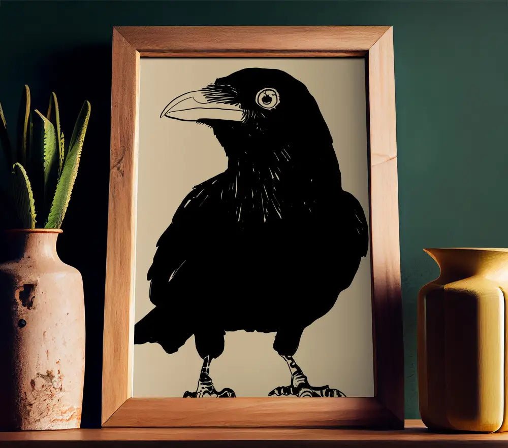 The Curious Crow Poster No Frame 5x7 And 10x15 by My Store