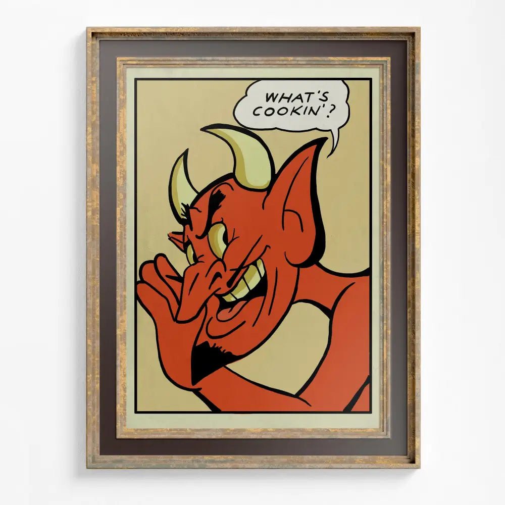 The Devil Pop Art Print Whats Cookin Poster No Frame by My Store