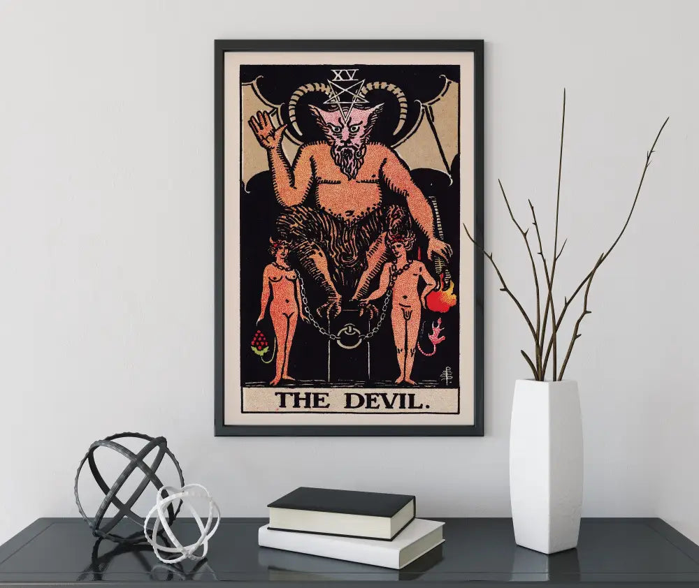 The Devil Tarot Card Print Unframed Poster Art for Collectors and Tarot Enthusiasts by My Store