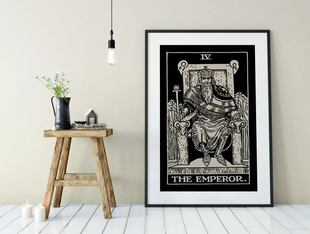The Emperor Tarot Card Print No Frame Poster by My Store
