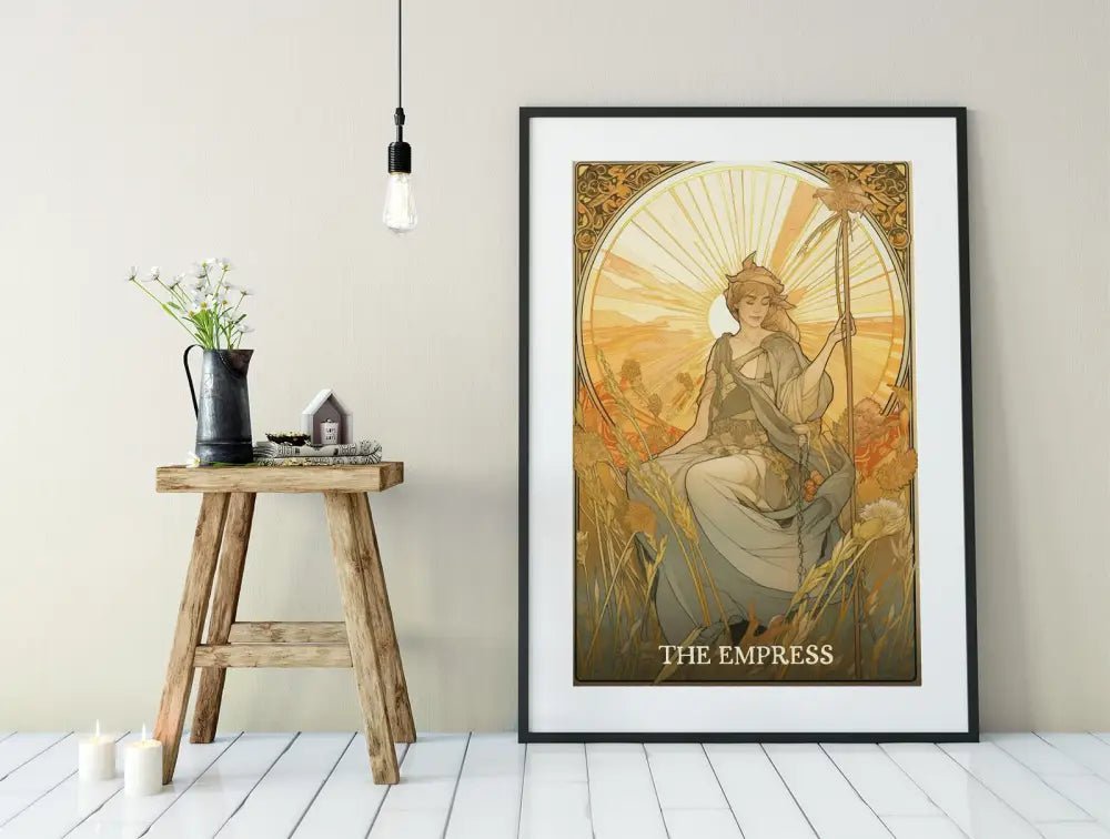 The Empress Tarot Card Print Elegant Poster No Frame Nurturing Feminine Artwork Wall Decor by My Store