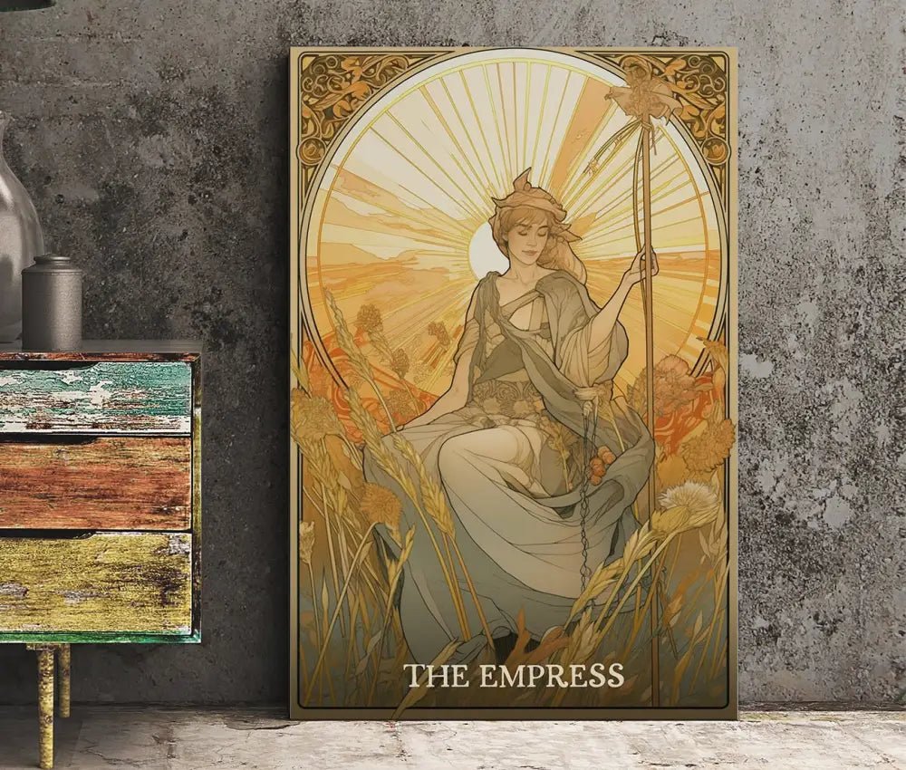 The Empress Tarot Card Print Elegant Poster No Frame Nurturing Feminine Artwork Wall Decor by My Store