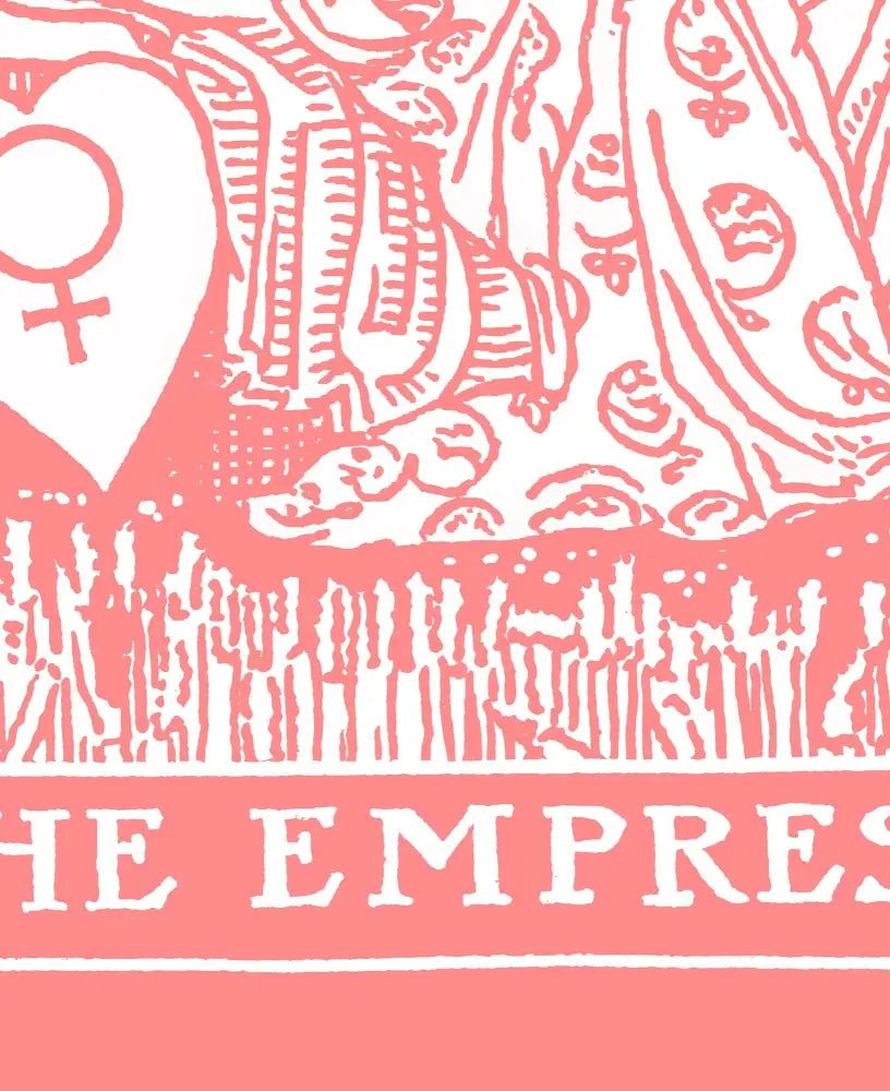 The Empress Tarot Card Print Pink and White Poster by My Store
