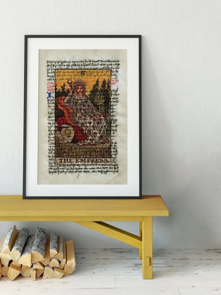 The Empress Tarot Card Print Poster No Frame Elegant Empress Wall Art For Calm Spaces by My Store