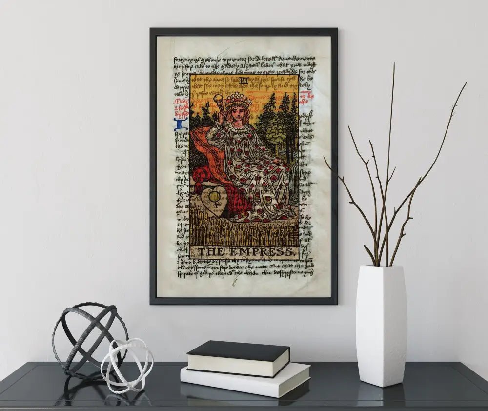The Empress Tarot Card Print Poster No Frame Elegant Empress Wall Art For Calm Spaces by My Store