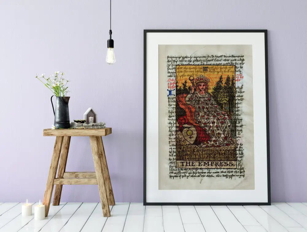 The Empress Tarot Card Print Poster No Frame Elegant Empress Wall Art For Calm Spaces by My Store