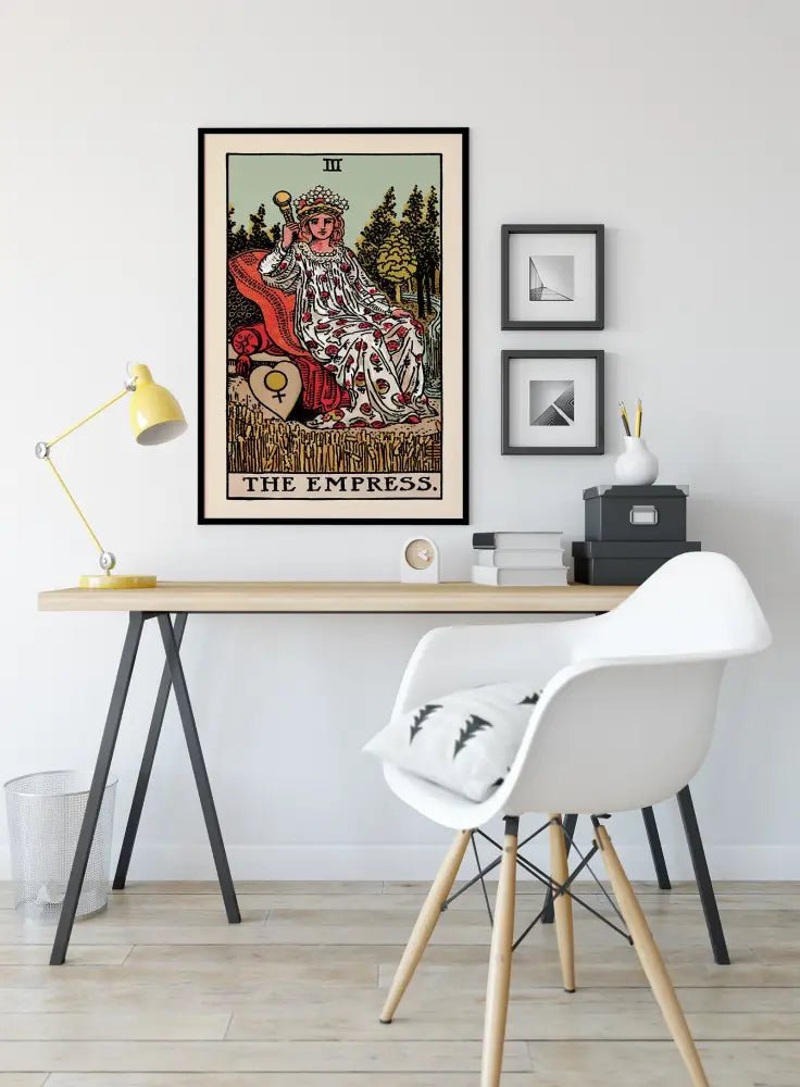 The Empress Tarot Card Print With Blue Sky Poster No Frame Elegant Wall Art For Home Decor by My Store