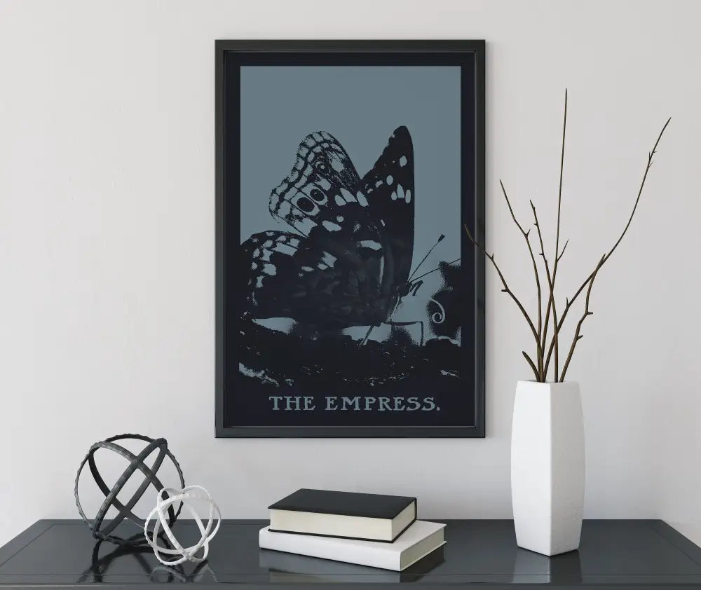 The Empress Tarot Print Butterfly Art Poster No Frame by My Store