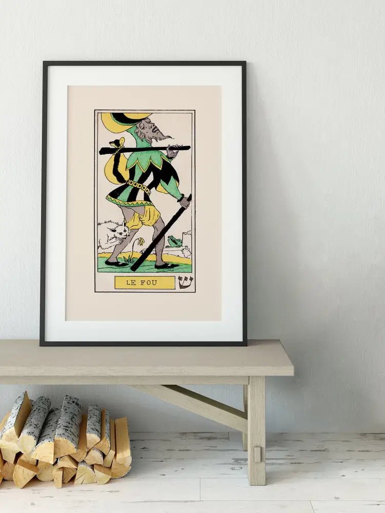 The Fool French Tarot Print Oswald Wirth Style Poster by My Store