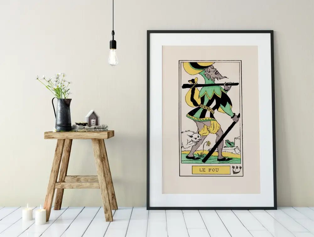 The Fool French Tarot Print Oswald Wirth Style Poster by My Store