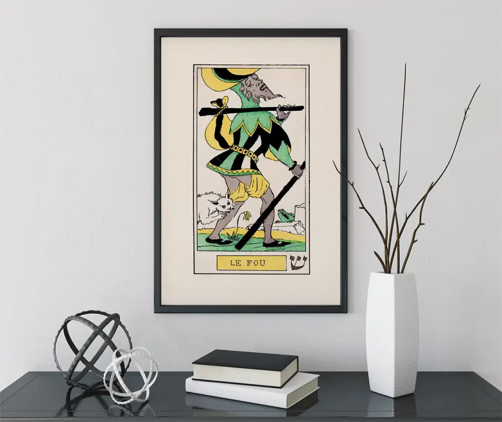 The Fool French Tarot Print Oswald Wirth Style Poster by My Store