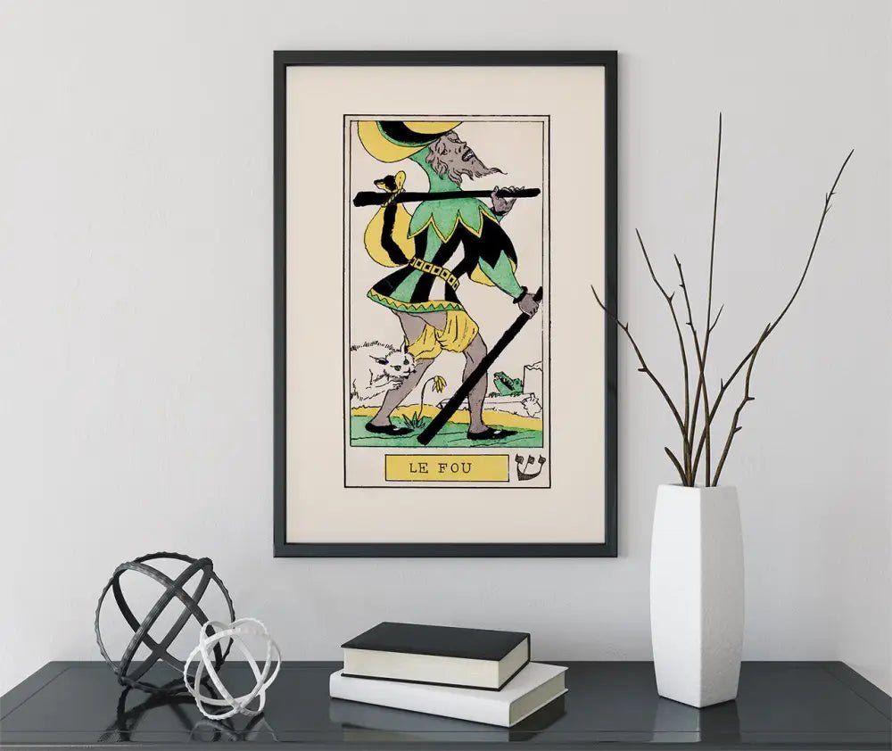 The Fool French Tarot Print Oswald Wirth Style Poster by My Store