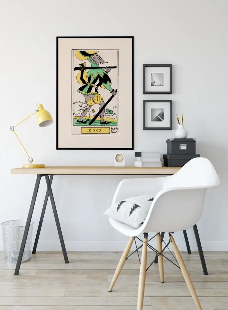The Fool French Tarot Print Oswald Wirth Style Poster by My Store
