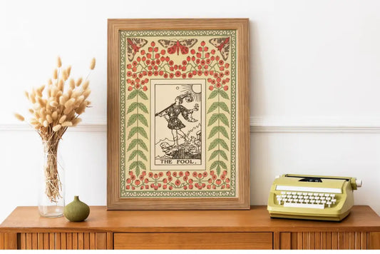 The Fool Print Vintage Shabby Chic Tarot Poster Art Nouveau Wall Decor Limited Edition by My Store