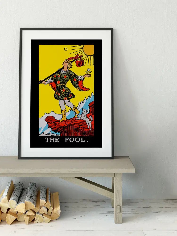 The Fool Tarot Card Print Bright Colorway Poster No Frame Wall Art For Tarot Collectors by My Store