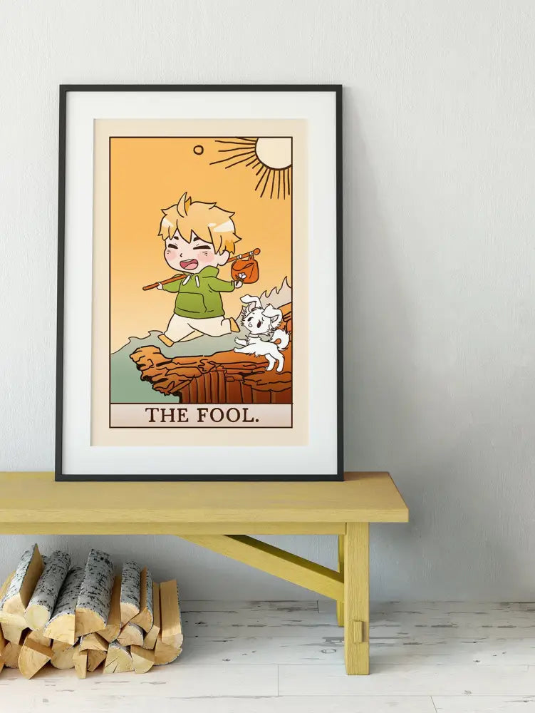 The Fool Tarot Card Print Chibi Anime Kawaii Poster No Frame by My Store