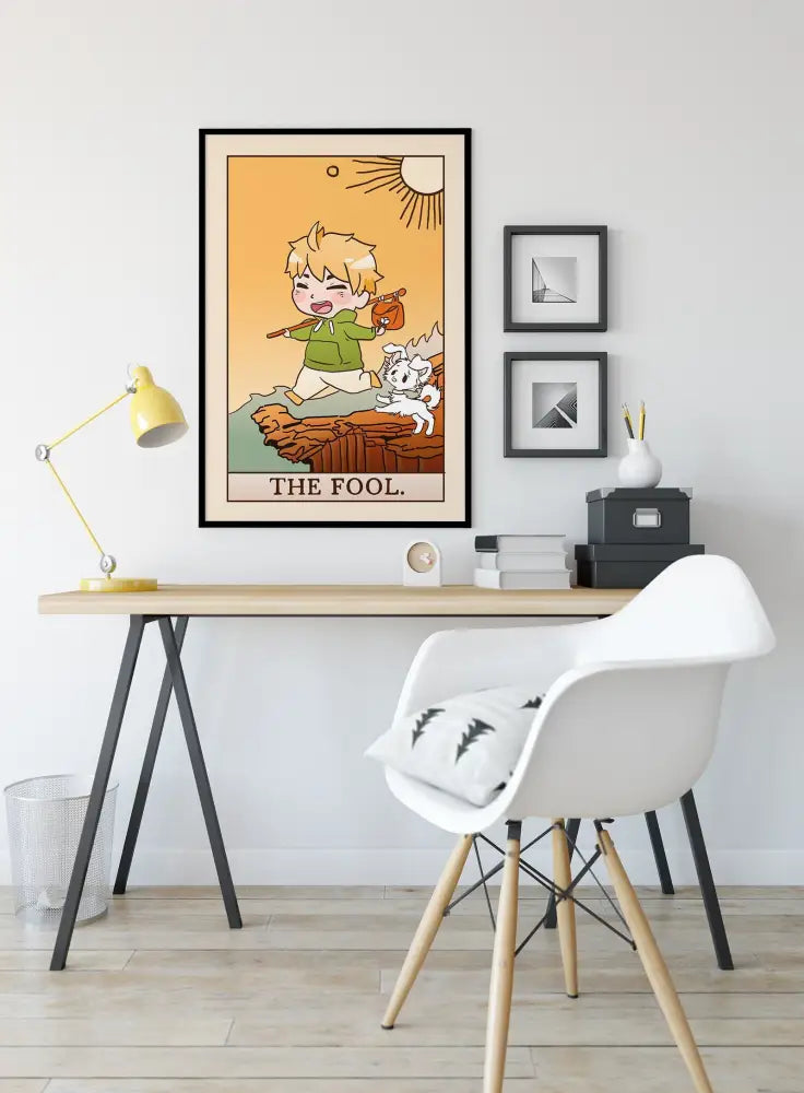 The Fool Tarot Card Print Chibi Anime Kawaii Poster No Frame by My Store