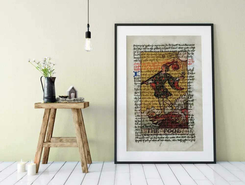 The Fool Tarot Card Print Major Arcana Wall Art Illustrated By Pamela Colman Smith by My Store