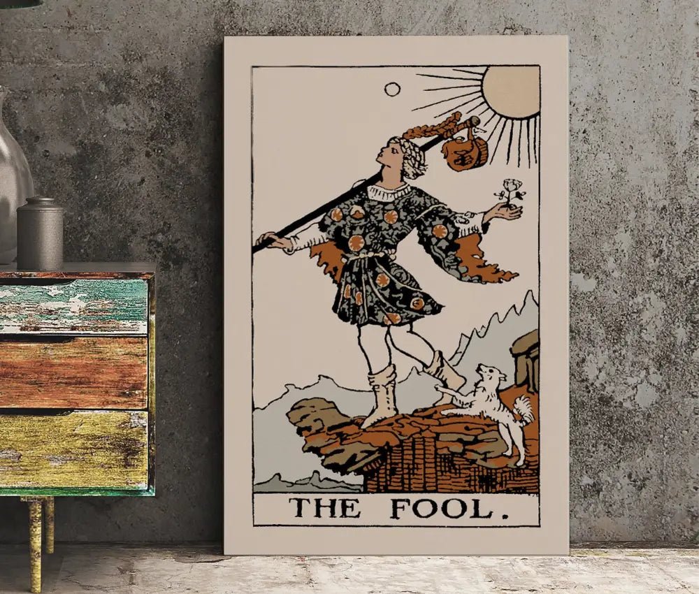 The Fool Tarot Card Print Neutral Vibe Poster No Frame Wall Art For Contemporary Decor by My Store
