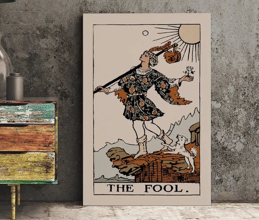 The Fool Tarot Card Print Neutral Vibe Poster No Frame Wall Art For Contemporary Decor by My Store