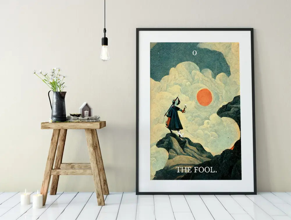 The Fool Tarot Card Print No Frame Poster Art For Modern Living Room Wall Decor Collectible Gift by My Store