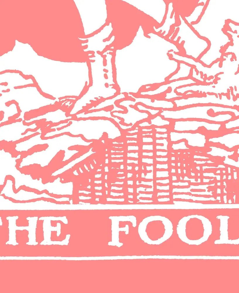 The Fool Tarot Card Print Pink And White Poster Unframed No Frame Tarot Decor For Modern Interiors by My Store