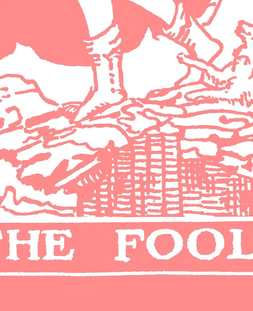 The Fool Tarot Card Print Pink And White Poster Unframed No Frame Tarot Decor For Modern Interiors by My Store