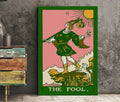 The Fool Tarot Card Print Pop Art Goth Punk Poster in Bubblegum Colorway for Bold Wall Decor by My Store