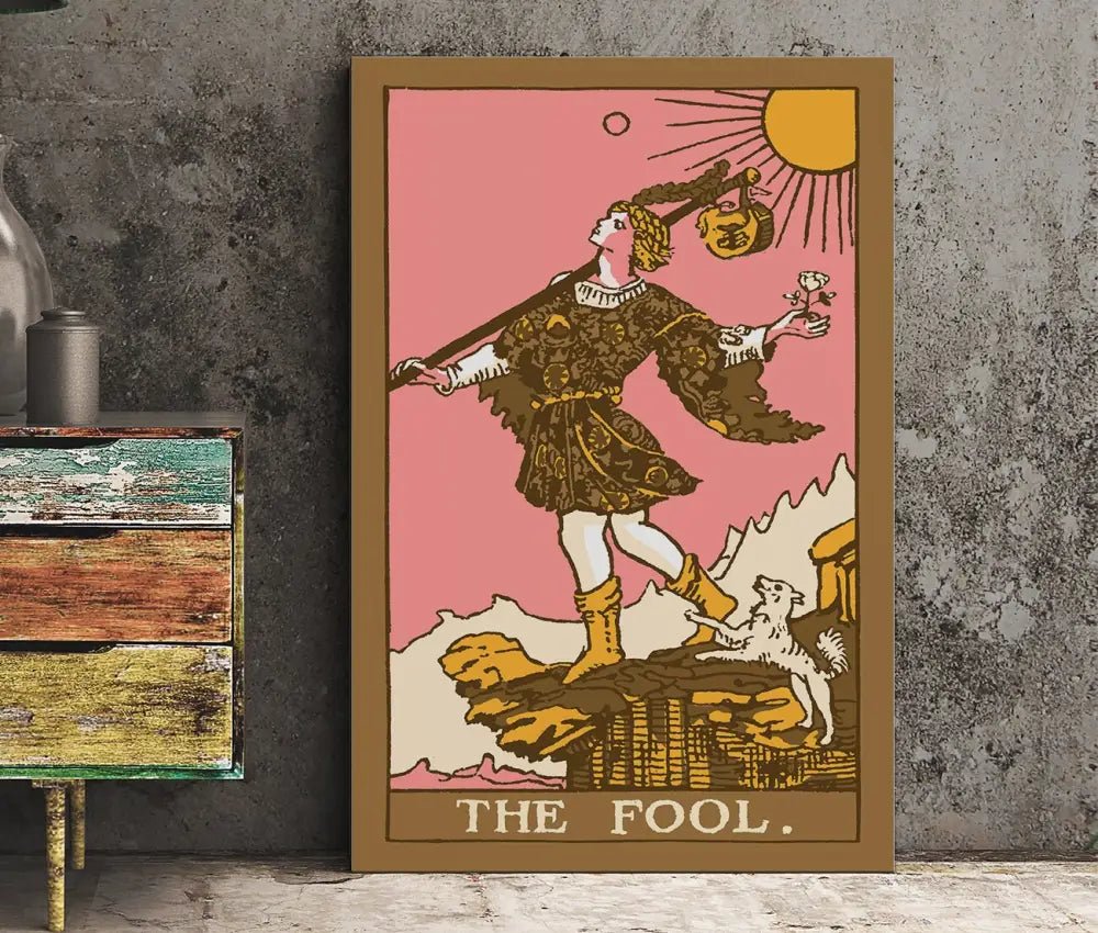 The Fool Tarot Card Print Pop Art Goth Punk Poster Neapolitan Colorway by My Store