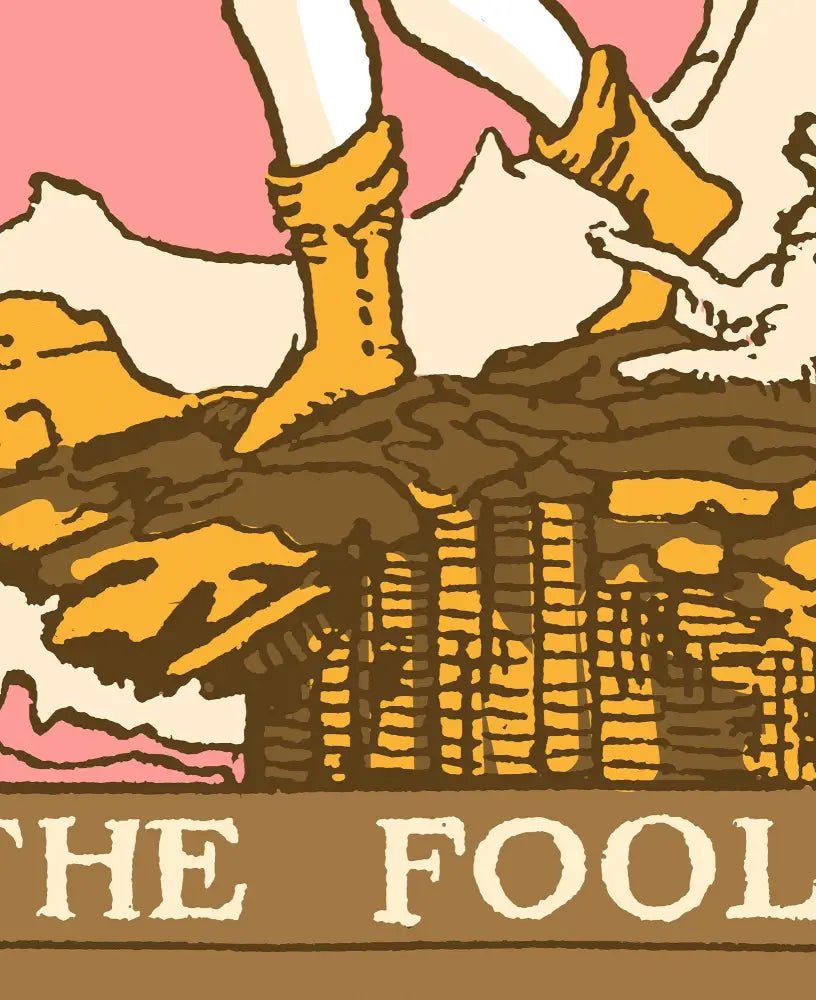 The Fool Tarot Card Print Pop Art Goth Punk Poster Neapolitan Colorway by My Store
