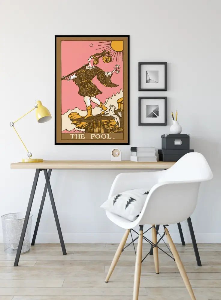 The Fool Tarot Card Print Pop Art Goth Punk Poster Neapolitan Colorway by My Store