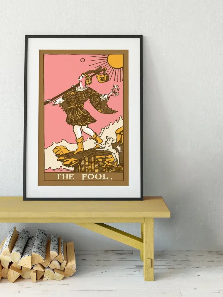 The Fool Tarot Card Print Pop Art Goth Punk Poster Neapolitan Colorway by My Store