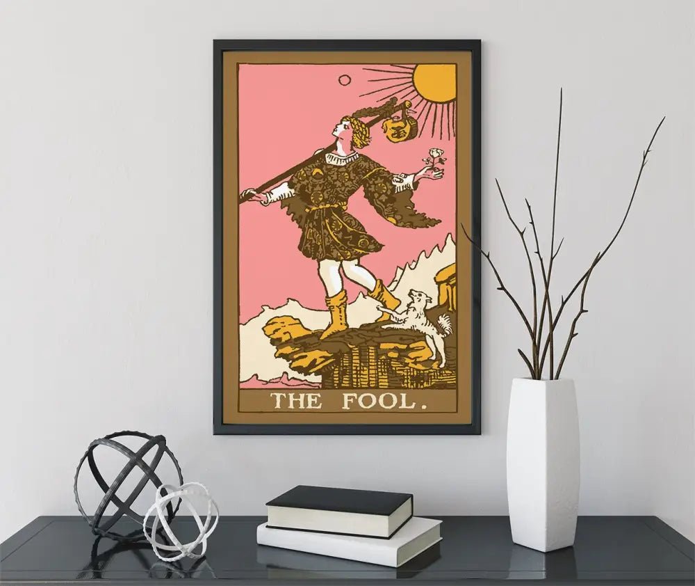 The Fool Tarot Card Print Pop Art Goth Punk Poster Neapolitan Colorway by My Store