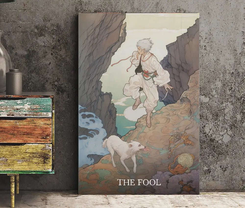 The Fool Tarot Card Print Poster No Frame Elegant Tarot Art For Home Decor Collection by My Store