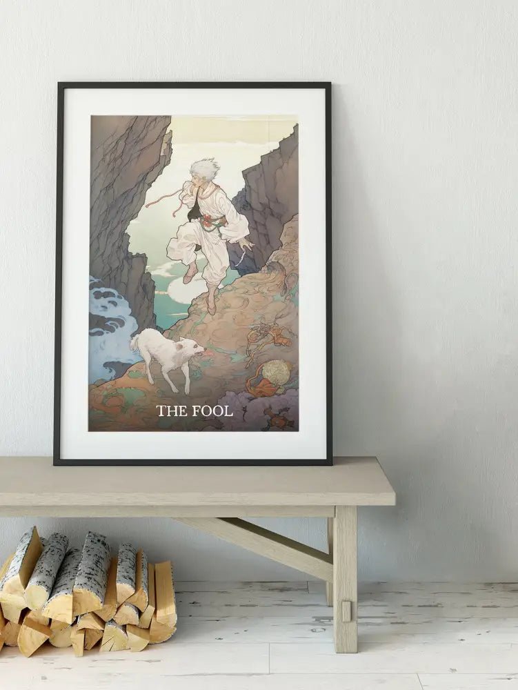 The Fool Tarot Card Print Poster No Frame Elegant Tarot Art For Home Decor Collection by My Store